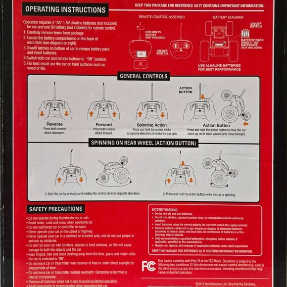 Thunder Tumbler Radio Control 360° Rally Car 2012 Multi-Directional LED Lights & - Picture 4 of 16